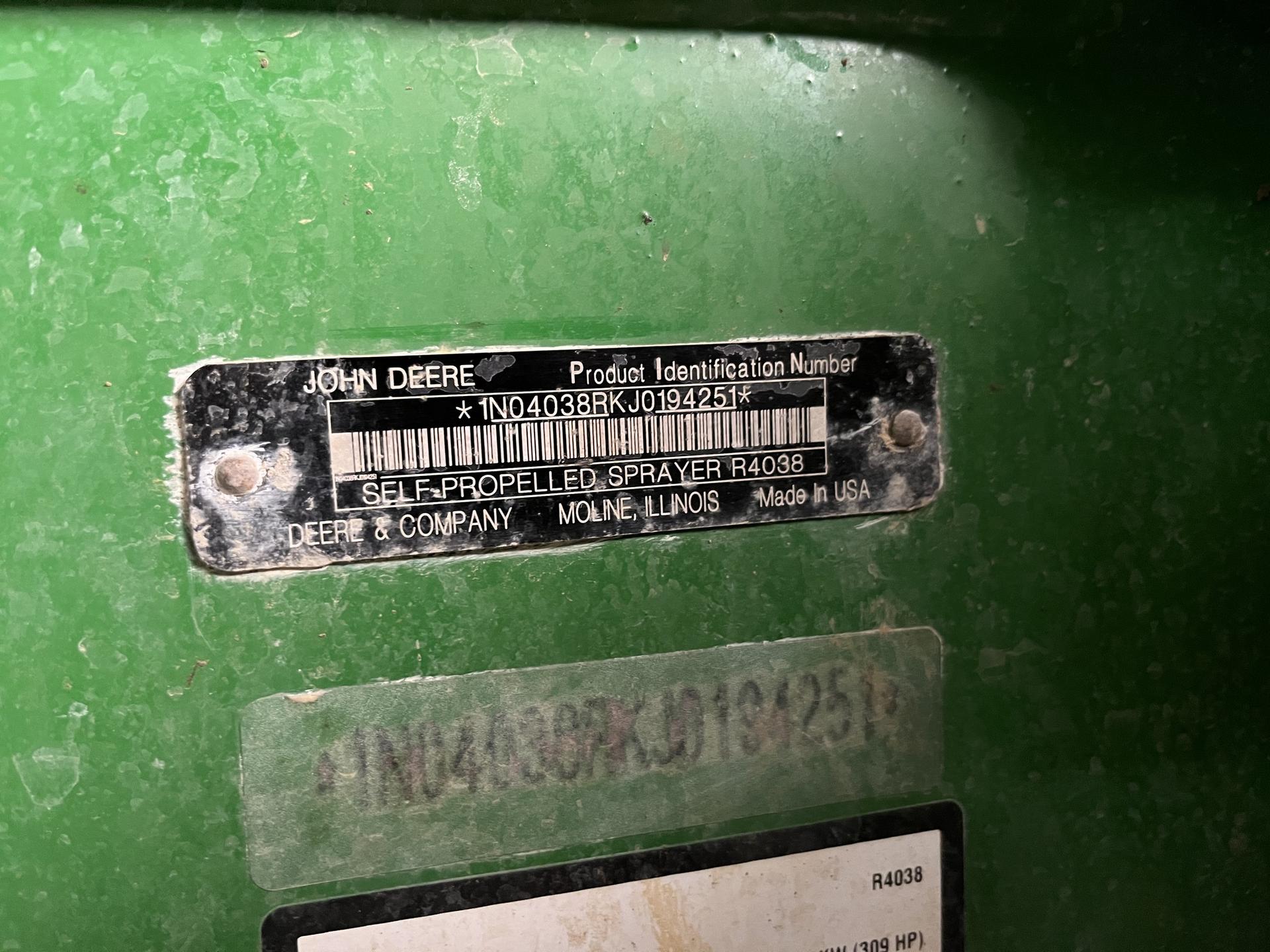 2019 John Deere R4038 Image