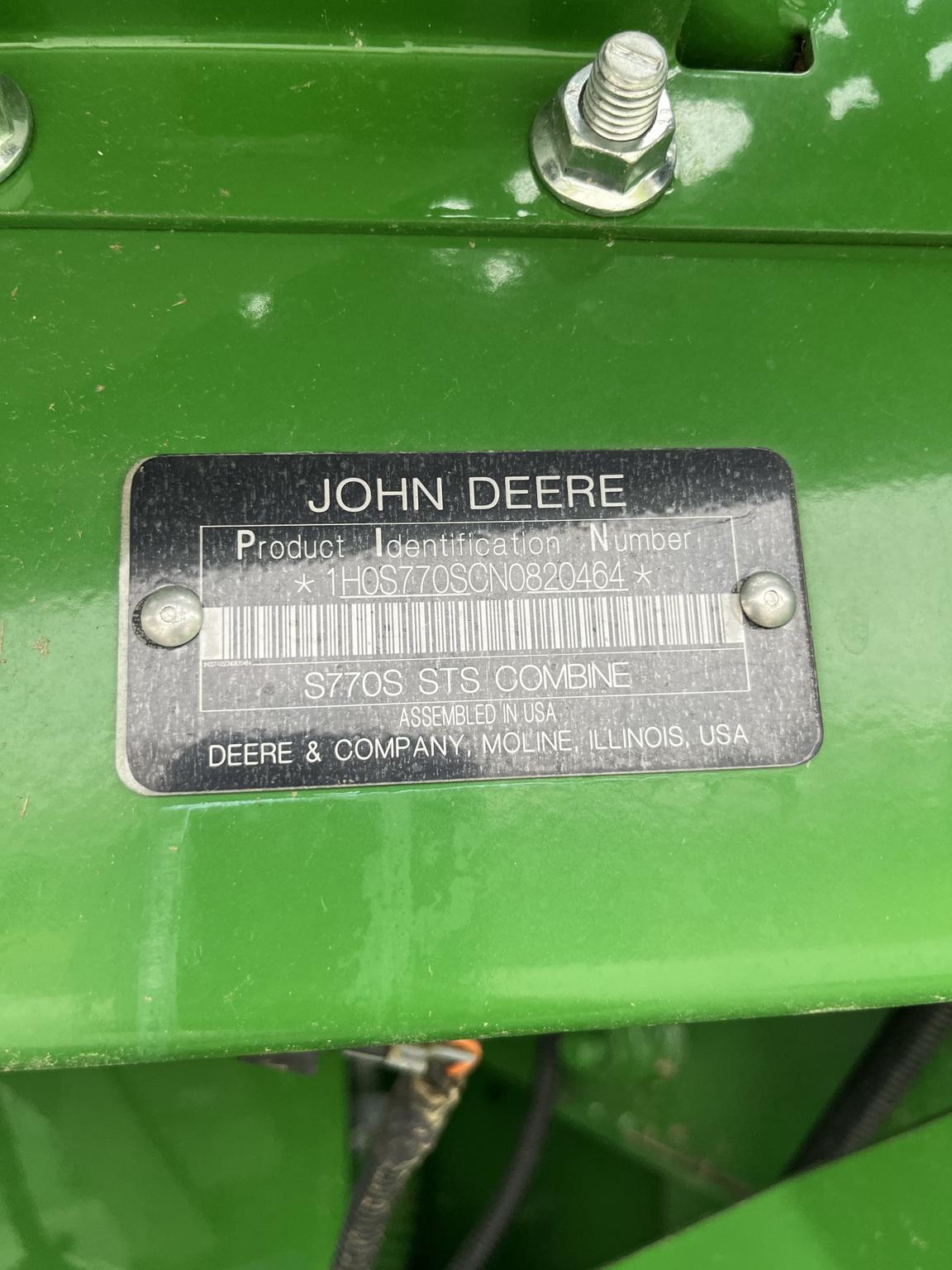 2022 John Deere S770 Image
