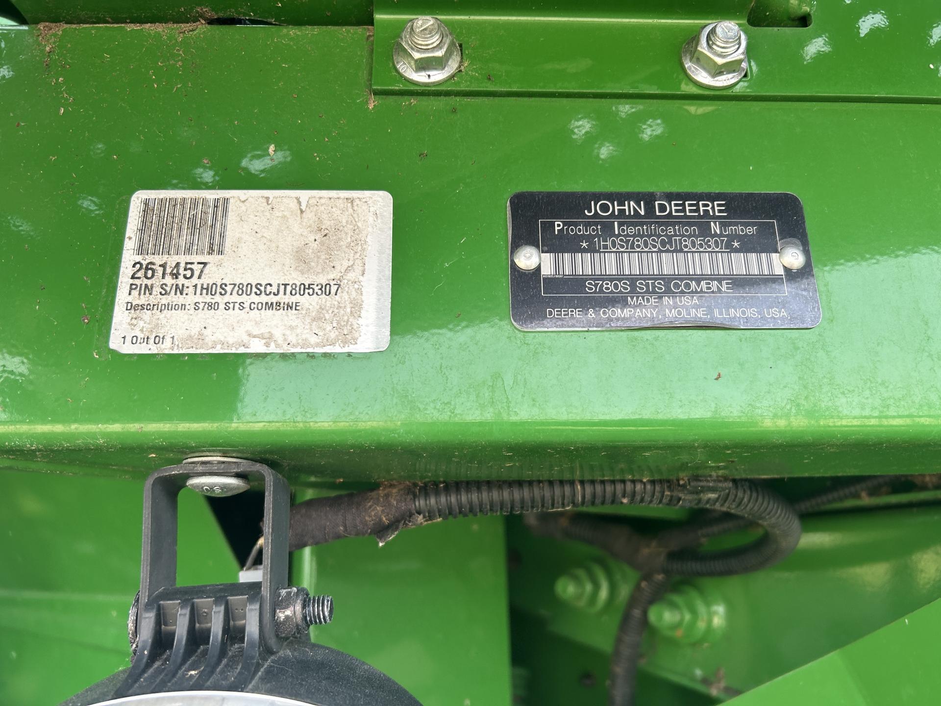 2019 John Deere S780 Image