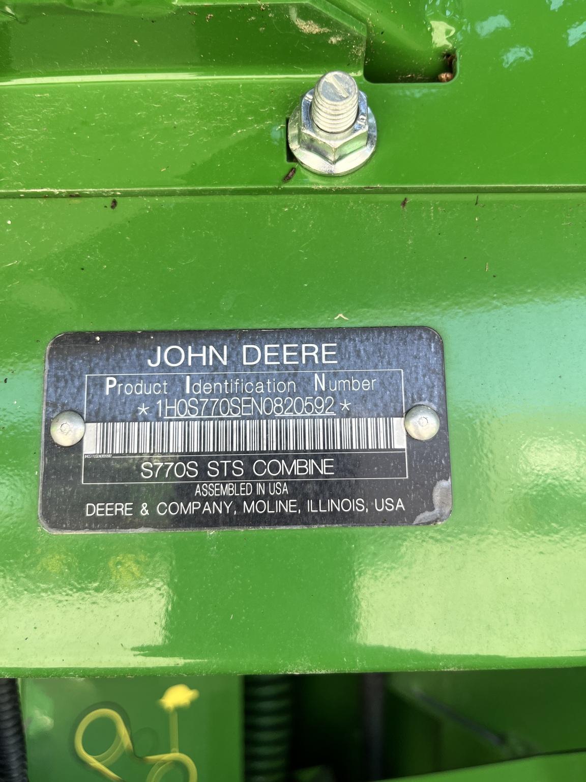 2022 John Deere S770 Image