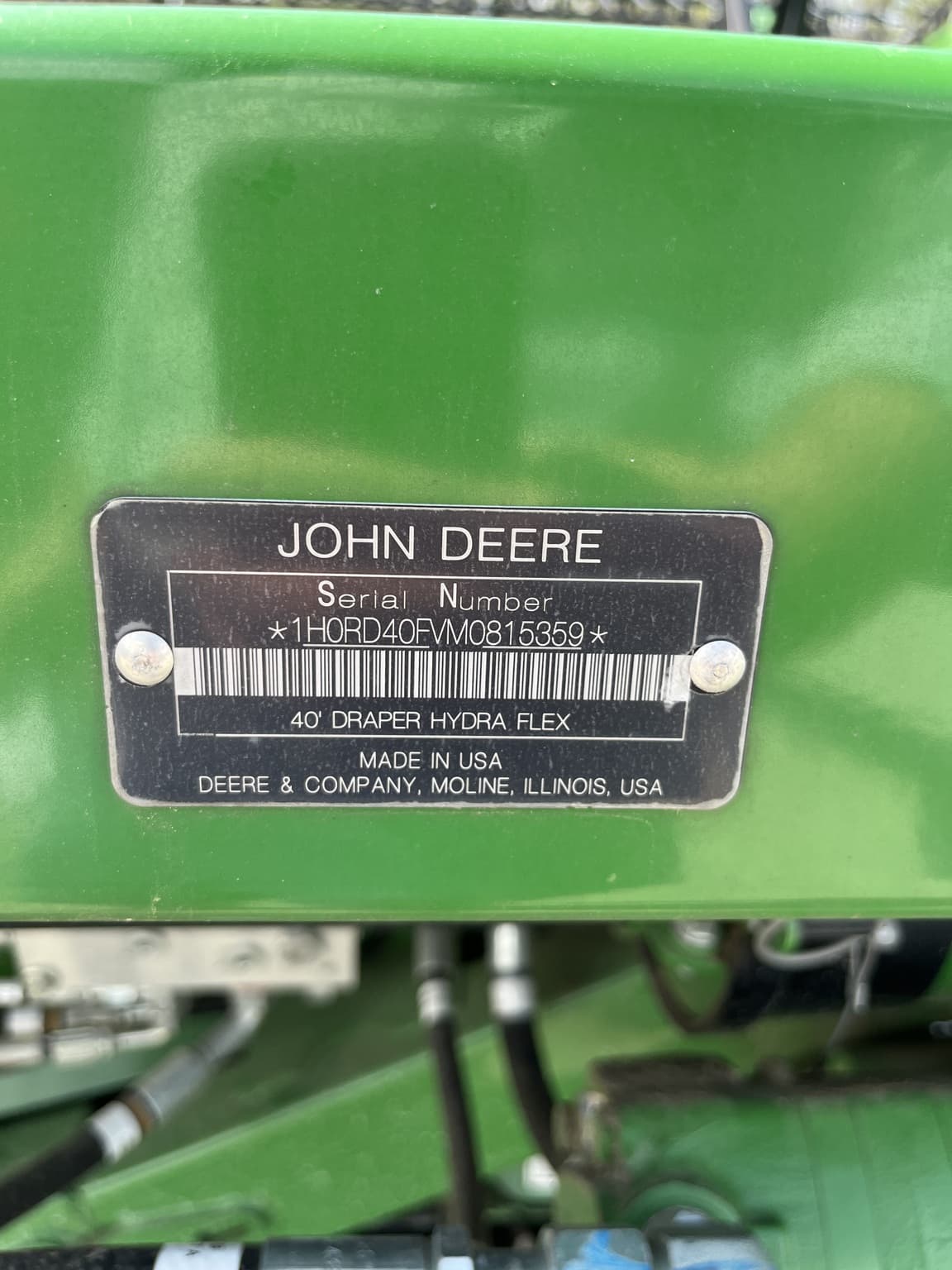 2021 John Deere RD40F Image