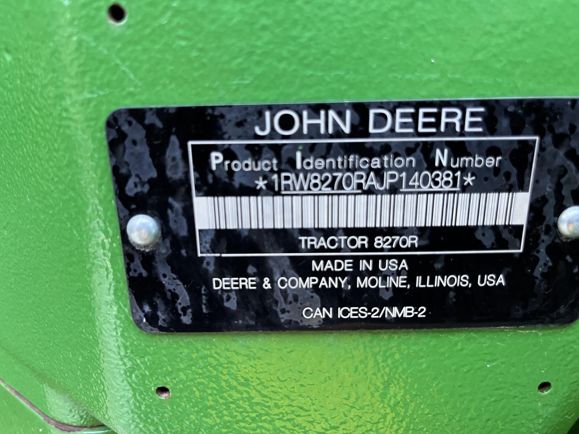 2018 John Deere 8270R Image