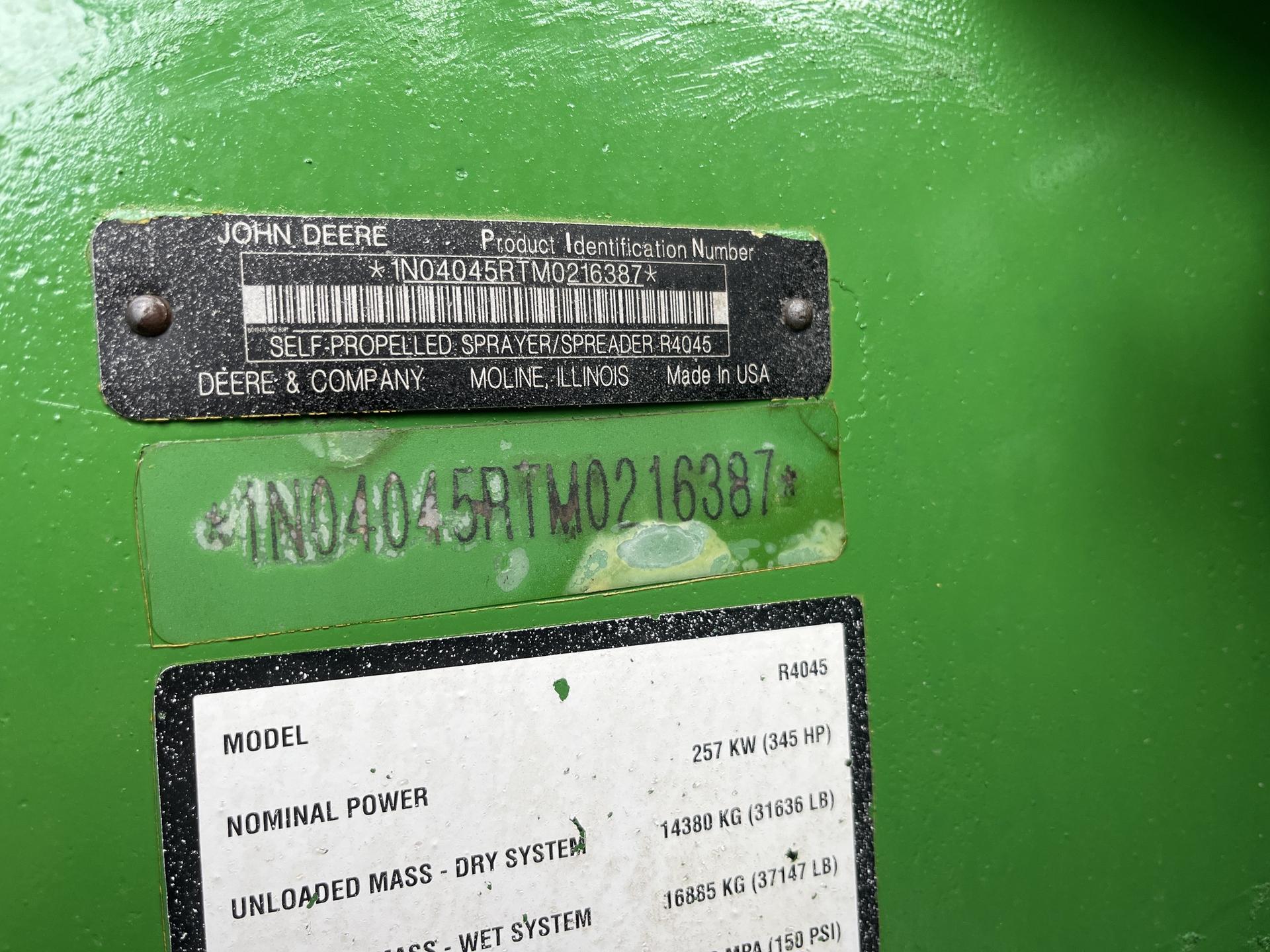 2021 John Deere R4045 Image