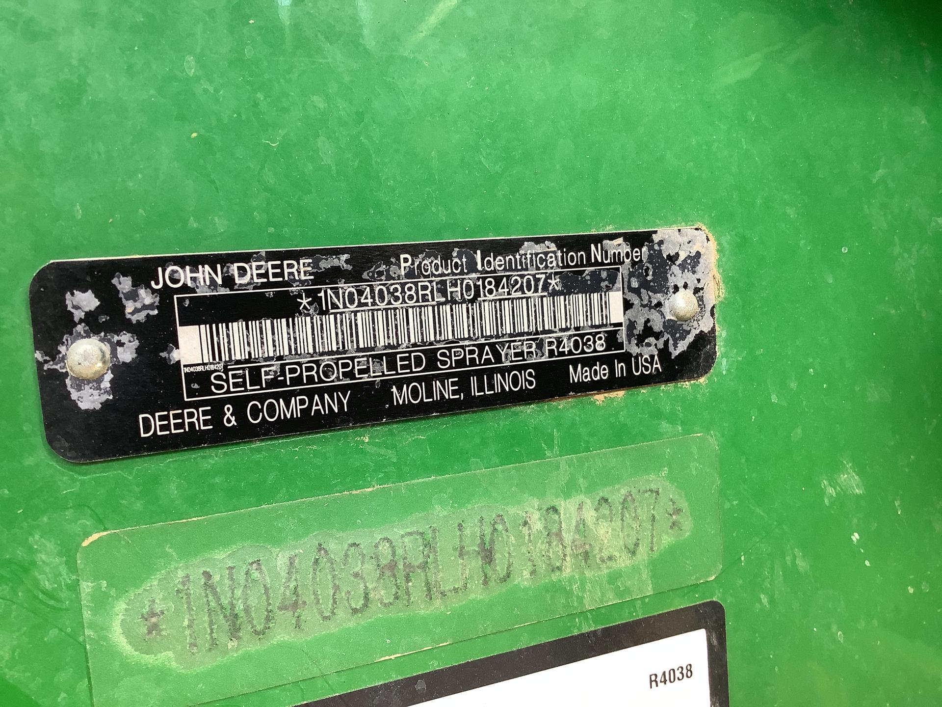 2018 John Deere R4038 Image