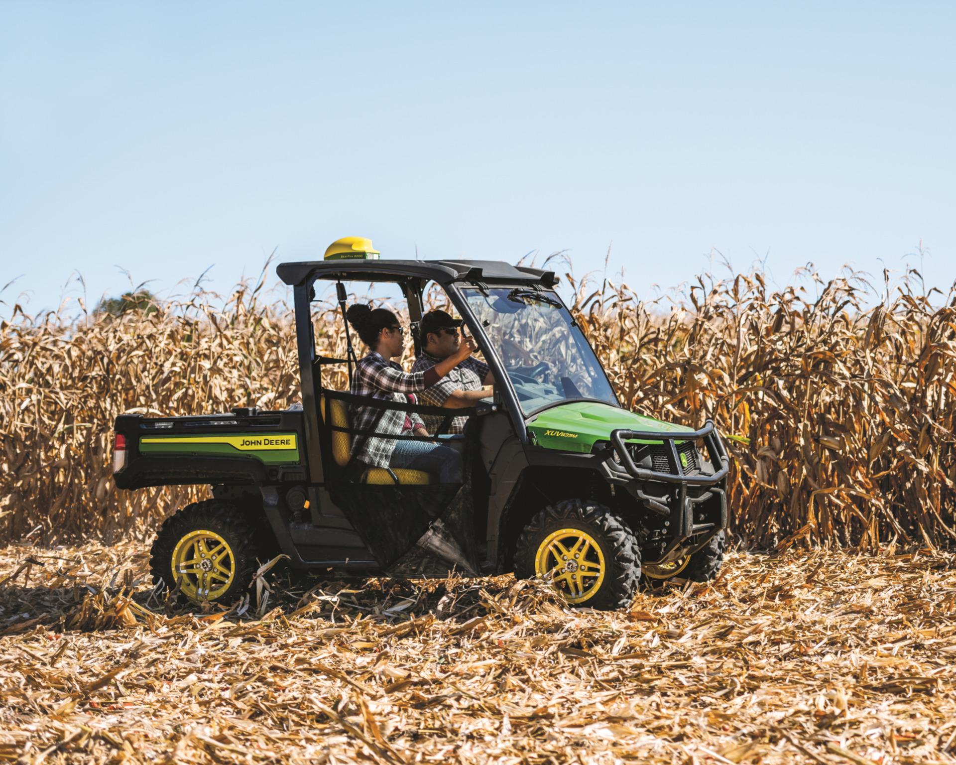 A John Deere XUV835M with GPS capabilities.
