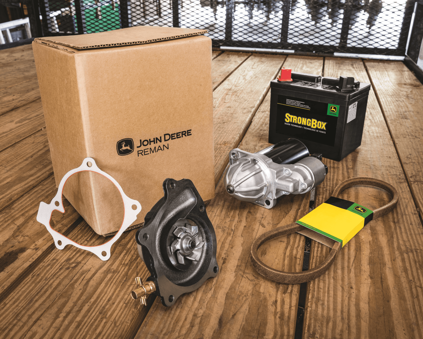 John Deere mower engine replacement parts.