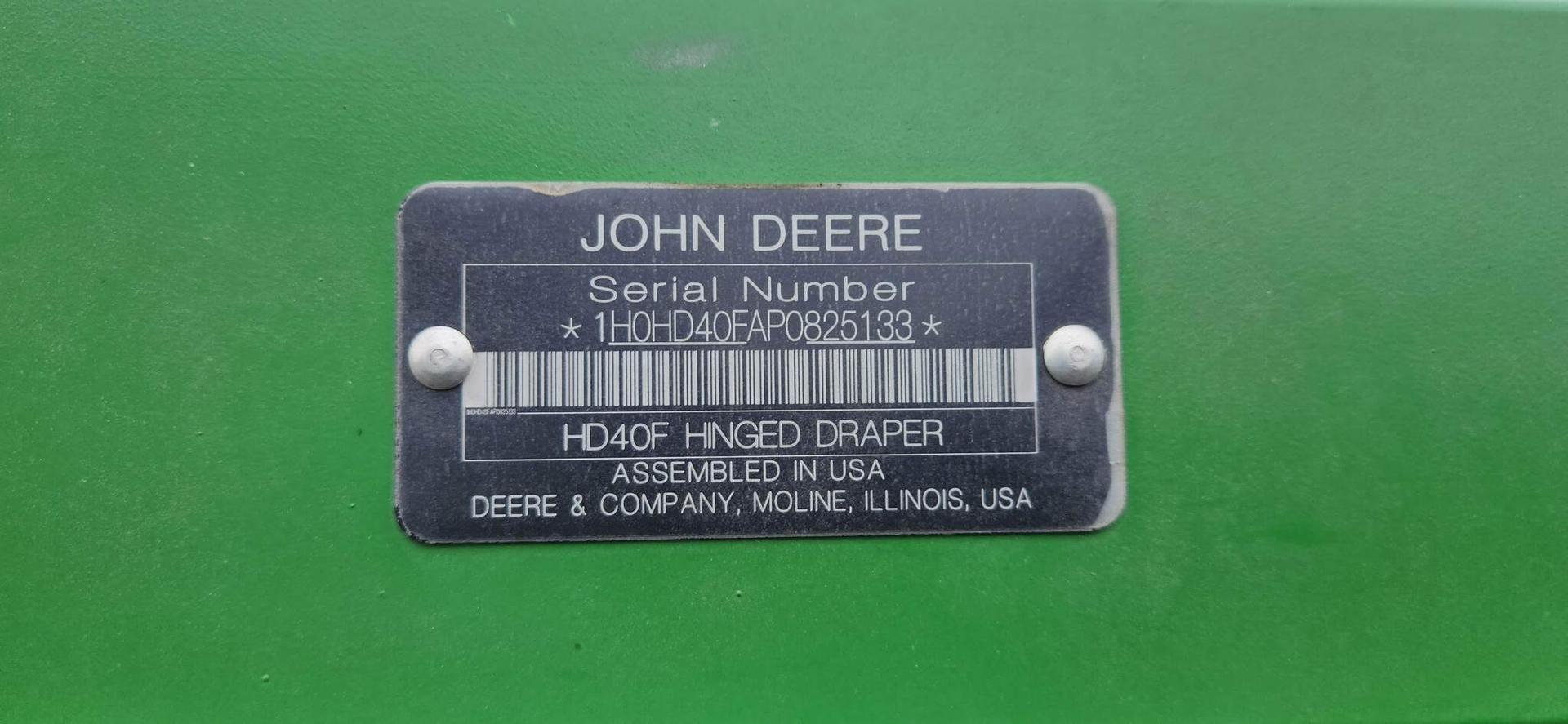 2023 John Deere HD40F