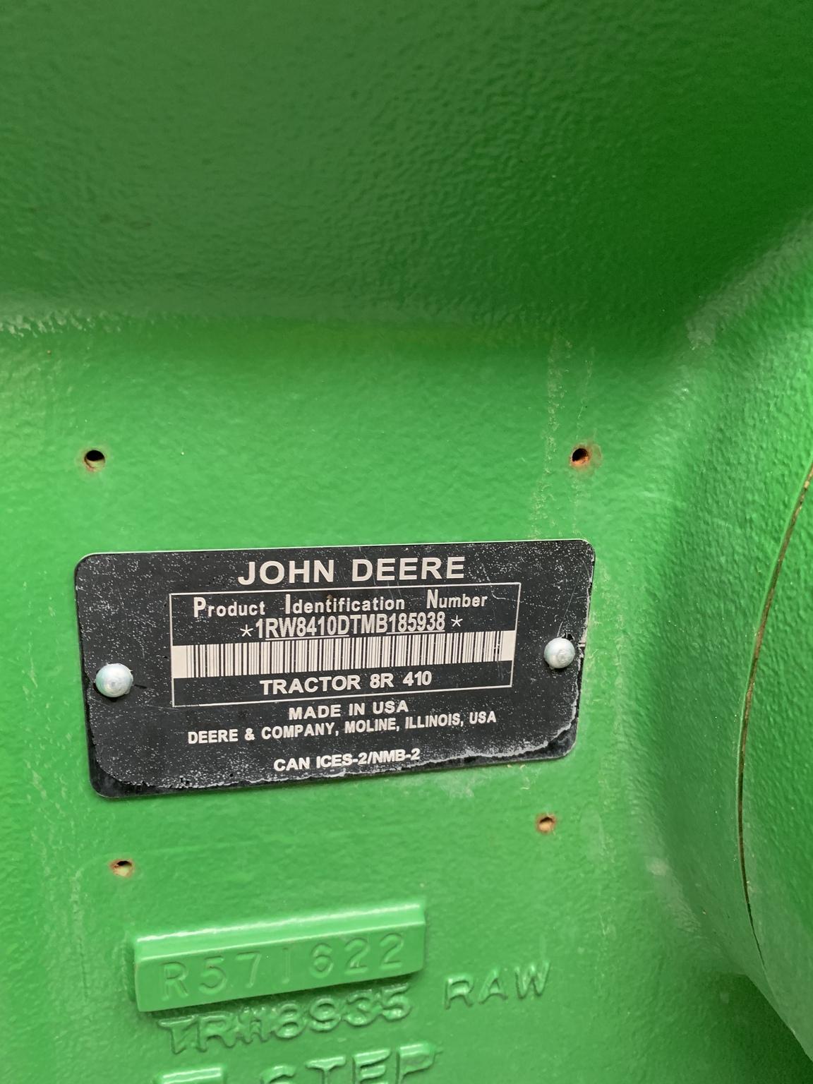 2021 John Deere 8R 410